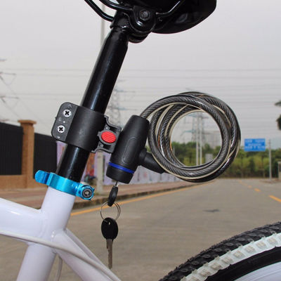 Anti-pencurian sepeda kunci keamanan stainless steel kabel kumparan untuk benteng sepeda motor sepeda MTB sepeda dengan 2 kunci
