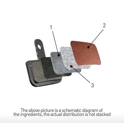 BB5 BB7 Bike Disc Brake Pads Bahan Semi-Metal untuk Lemes dan Braking 35x30.5mm