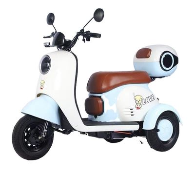 600W Motor Power 3-Wheel Scooter untuk Dewasa Belakang Hub Motor Posisi Baterai Terintegrasi