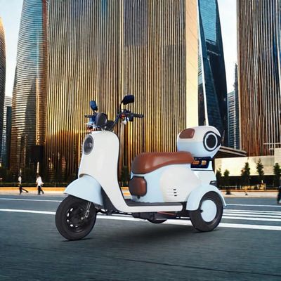 600W Motor Power 3-Wheel Scooter untuk Dewasa Belakang Hub Motor Posisi Baterai Terintegrasi
