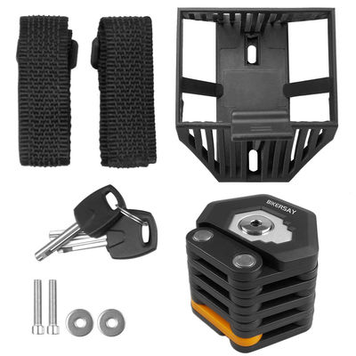Sepeda Gunung Sepeda Jalan Kunci Lipat Anti pencurian 85cm dengan 3 Kunci Seng Alloy Alloy Steel