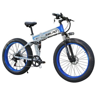 Sepeda Listrik Ban Lemak Lipat 13AH SMLRO S11 26x4.0 Inch 48V 1000W Motor 7 Kecepatan