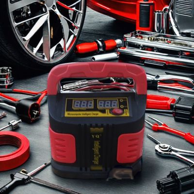 Tiroflx General 15A Intelligent Auto Battery Charger untuk Mobil dan Sepeda Motor 12V/24V