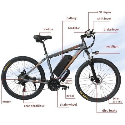 Rasakan Kekuatan 26 &quot;Profesional K820 Mountain E-Bike 48V 350W Motor Hub Belakang