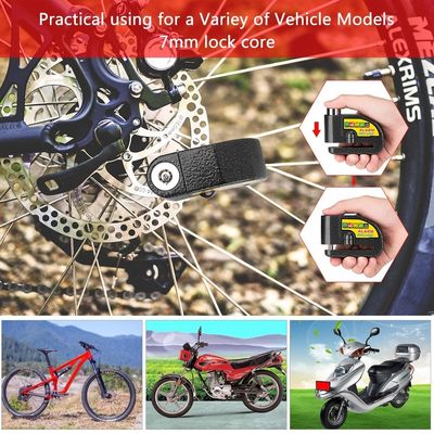 110dB Vibration Alarm Sepeda Motor Lock untuk Anti-pencurian Waterproof Keamanan