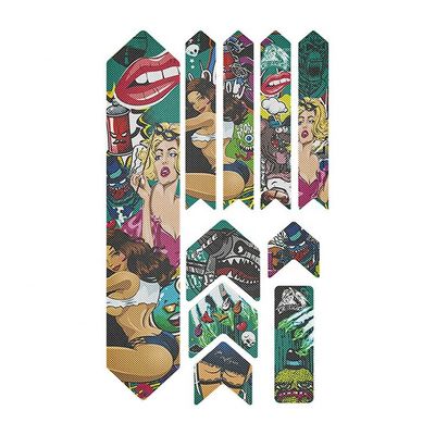 Stiker Sepeda PVC untuk Perlindungan Kerangka MTB Anti-Slip dan Desain Sepeda Jalan yang Disesuaikan