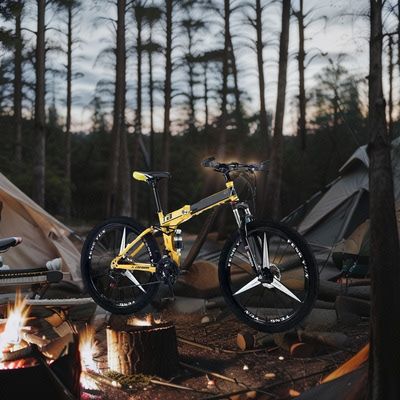 26 Inch Opp Bag 10 Pcs Sepeda Gunung Baja Pria dengan Disc Brake dan Aluminium Fork