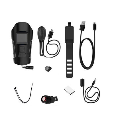 Hitam USB pengisian sepeda depan lampu senter pengendali sepeda kepala lampu speed meter layar LCD