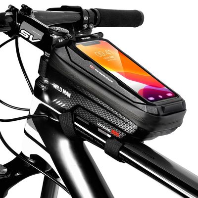 Kerangka tabung depan sepeda sepeda tas pengendali dengan kapasitas 1L Waterproof Phone Mount