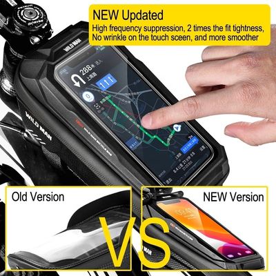 Waterproof 6.6in Phone Case Tas layar sentuh untuk MTB Paket 1L Kapasitas Asesoris Sepeda