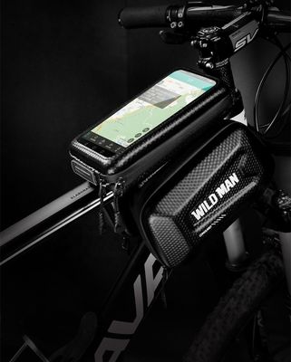 Kerangka tabung depan sepeda sepeda tas pengendali dengan kapasitas 1L Waterproof Phone Mount