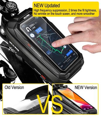Kerangka tabung depan sepeda sepeda tas pengendali dengan kapasitas 1L Waterproof Phone Mount