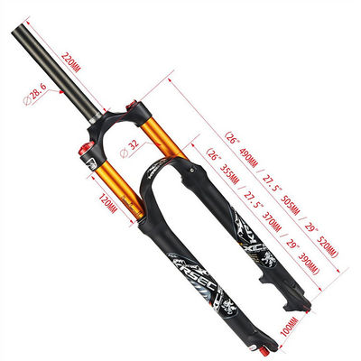 24-28 inci MTB Sepeda Air Shock Forks Suspensi Brake Forks untuk 700c Steerer panjang 220m
