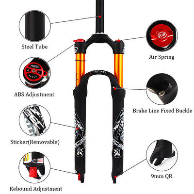 24-28 inci MTB Sepeda Air Shock Forks Suspensi Brake Forks untuk 700c Steerer panjang 220m