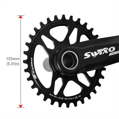 Crankset Bracket Bagian Bawah Sepeda Gunung dengan Crank Arm 170mm dan Chainwheel 32/34/36/38T