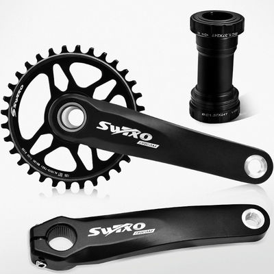 Crankset Bracket Bagian Bawah Sepeda Gunung dengan Crank Arm 170mm dan Chainwheel 32/34/36/38T