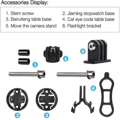 Stand speedometer sepeda kamera mobile dengan gunung batang sepeda dan pemegang senter